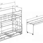 Схема сборки Двухъярусная кровать со столом Фанни 9 BMS
