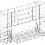 Схема сборки Шкаф-кровать трансформер Макси BMS
