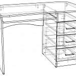 Чертеж Письменный стол Z3 BMS