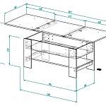 Чертеж Журнальный столик Локи тип 14 BMS