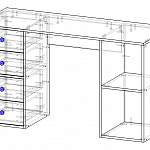 Схема сборки Стол письменный Пьеро 15 BMS