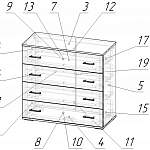 Схема сборки Комод Светлана 26 BMS