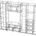 Чертеж Мебельная стенка Эллада BMS