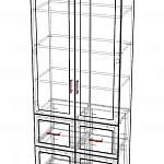 Схема сборки Шкаф книжный 2 №4 BMS